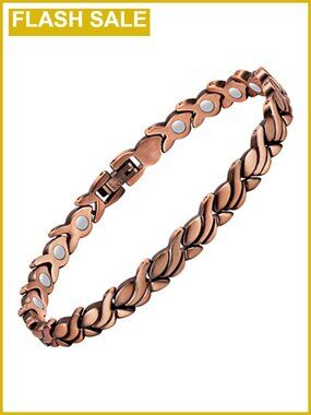 Pure Copper Magnetic Bracelet Women Hypoallergenic Adjustable 8.66 Inch